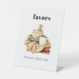 Moderne lelijke trui Baby shower gunst Reclamebord Met Voetstuk