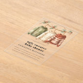 Moderne lelijke wintertrui Baby shower Acryl Uitnodigingen (Laagn)