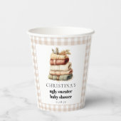 Moderne lelijke wintertrui Baby shower Papieren Bekers (Achterkant)