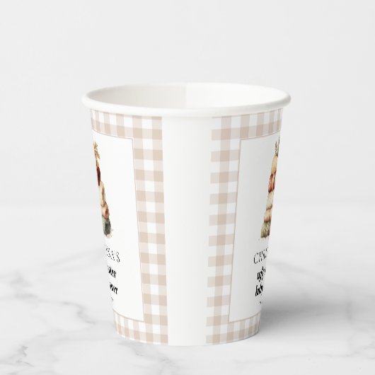 Moderne lelijke wintertrui Baby shower Papieren Bekers (Links)