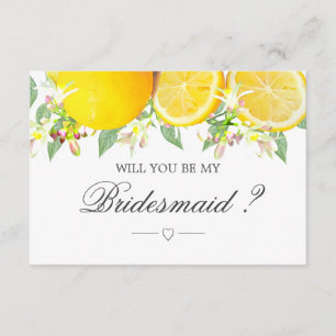 Moderne Lemon Boho Zomer Bruidsmeisje Uitnodiging