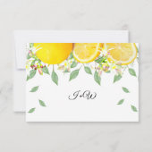 Moderne Lemon Boho Zomer Bruiloft RSVP (Achterkant)