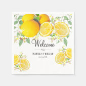 Moderne Lemon Boho Zomer Bruiloft Servet (Voorkant)