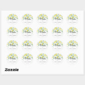 Moderne Lemon Boho Zomer Bruiloft Welkom Ronde Sticker (Vel)