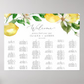 Moderne Lemon Garden Alfabetical Seating Chart Poster (Voorkant)