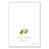 Moderne Lemon Garden Menu Option Place Kaarten (Voorkant)