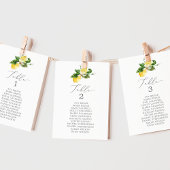 Moderne Lemon Garden Table Number (aantal zitplaat