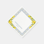 Moderne Lemon Mediterrane bruiloft Servet (Hoek)