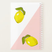 Moderne Lemon & Pink Blocks Planner (Achterkant)