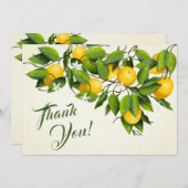 Moderne  Lemonvruchten | Weddenschap Bedankkaart (Voorkant / Achterkant)