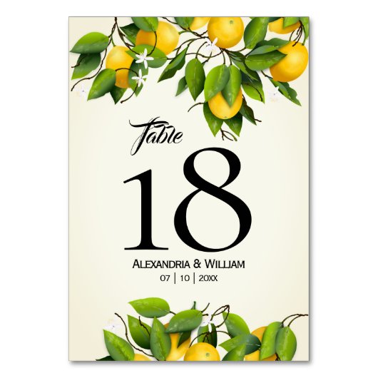 Moderne  Lemonvruchten | Weddenschap Kaart (Voorkant)