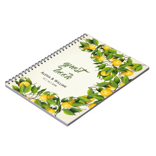 Moderne  Lemonvruchten | Weddenschap Notitieboek (Linkerzijde)