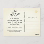 Moderne  Lemonvruchten | Weddenschap Opslaan datum Briefkaart (Achterkant)