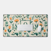 Moderne lentbloemen bureaumat (Keyboard & Muis)