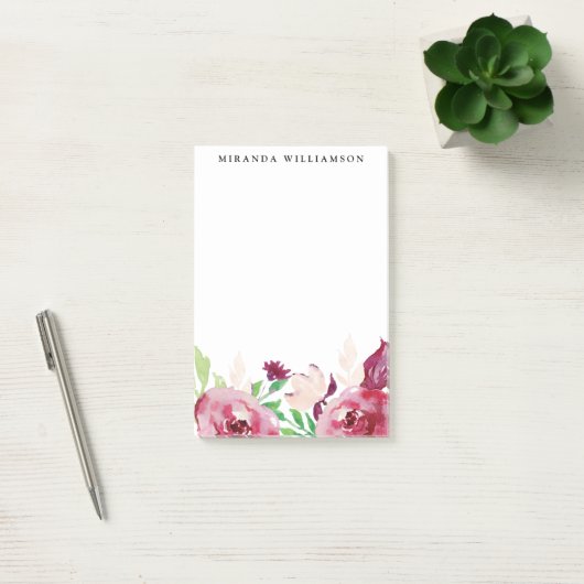 Moderne lentbloemen post-it® notes (Kantoor)