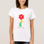 Moderne lentbloemen t-shirt (Voorkant)