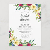 Moderne lente bloemenbruids douche uitnodiging (Voorkant)