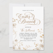 Moderne lente bloemenpaas brunch kaart (Voorkant)