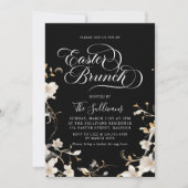 Moderne lente bloemenpaas brunch kaart (Voorkant)