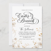 Moderne lente bloemenpaas brunch kaart (Voorkant)