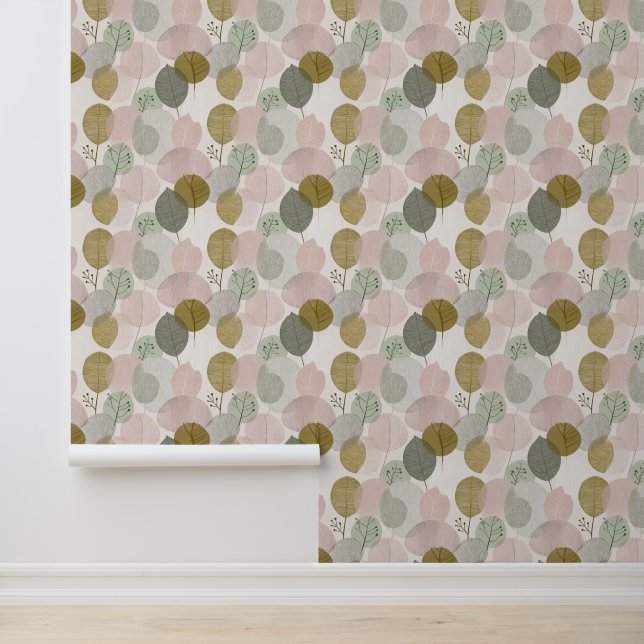 Moderne lente botanisch behang (Applicatie)
