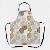 Moderne lente botanische all-over print apron schort (Voorkant)