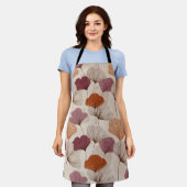 Moderne lente botanische bloemige all-over print a schort (Gedragen)