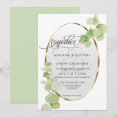 Moderne Lente Eucalyptus BloteBruid™ Kaart (Voorkant / Achterkant)