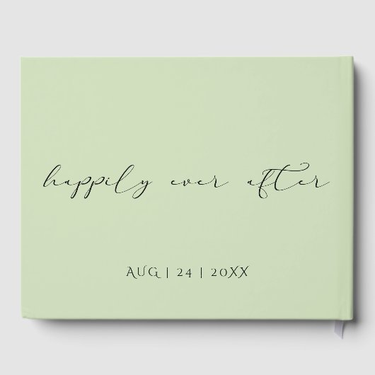 Moderne lente eucalyptus bruiloft gastenboek (Achterkant)