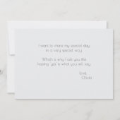 Moderne lente Eucalyptus Matron van Eer Uitnodigen Kaart (Achterkant)