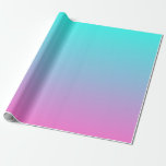 Moderne lente roze turquoise ombre bruiloft gunst cadeaupapier<br><div class="desc">moderne chic spring ombre turquoise en roze trouwuitnodigingen ,  fuschia bruiloft ,  turkooise ombre bruiloft ,  pink ombre party favors .</div>