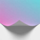 Moderne lente roze turquoise ombre bruiloft gunst cadeaupapier (Hoek)