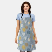 Moderne lente-tulp botanische all-over print apron schort (Gedragen)