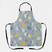 Moderne lente-tulp botanische all-over print apron schort (Voorkant)