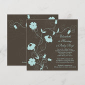 Moderne lente uitnodiging tot Baby shower (Voorkant / Achterkant)