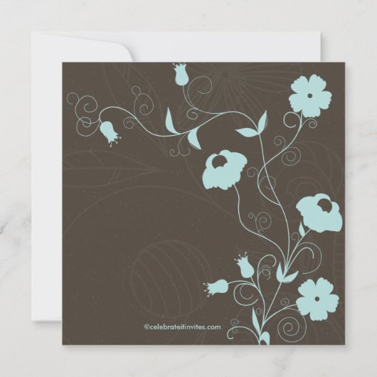 Moderne lente uitnodiging tot Baby shower (Achterkant)