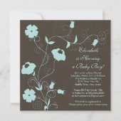 Moderne lente uitnodiging tot Baby shower (Voorkant)