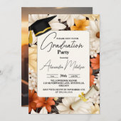 moderne lente Wildbloemen Graduation Party Kaart (Voorkant / Achterkant)