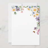 Moderne lente wilde bloemen bloemenpaasbrunch kaart (Achterkant)