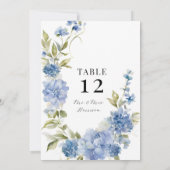 Moderne Lente Zomer Bloemen Blauw Hydrangea Bruilo Kaart (Achterkant)