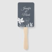 Moderne lentebloemen. Paar Namen Typografie. Handwaaier (Achterkant)