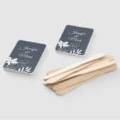 Moderne lentebloemen. Paar Namen Typografie. Handwaaier (Niet-gemonteerd)