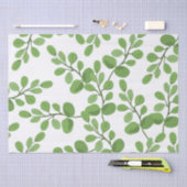 Moderne lentegroen botanische patroonbladeren tissuepapier (Craft)