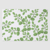 Moderne lentegroen botanische patroonbladeren tissuepapier (Voorkant)