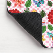 Moderne Lentetuin Vlinder Bloemig Muismat (Hoek)