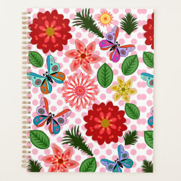 Moderne Lentetuin Vlinder Bloemig Planner