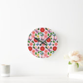 Moderne Lentetuin Vlinder Bloemig Ronde Klok (Huis)