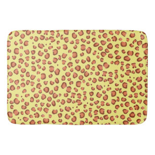 Moderne leopard Animal Print Pattern Red Yellow Badmat