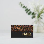 Moderne Leopard Cheetah Beauty Salon loyaliteitska Visitekaartje (Staand voorkant)