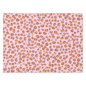 Moderne leopard Pattern Animal Print Red Roze Tafelkleed (Voorkant (Horizontaal))